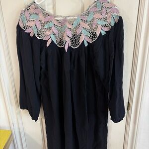 Unreal vintage dress , knit neckline so rare